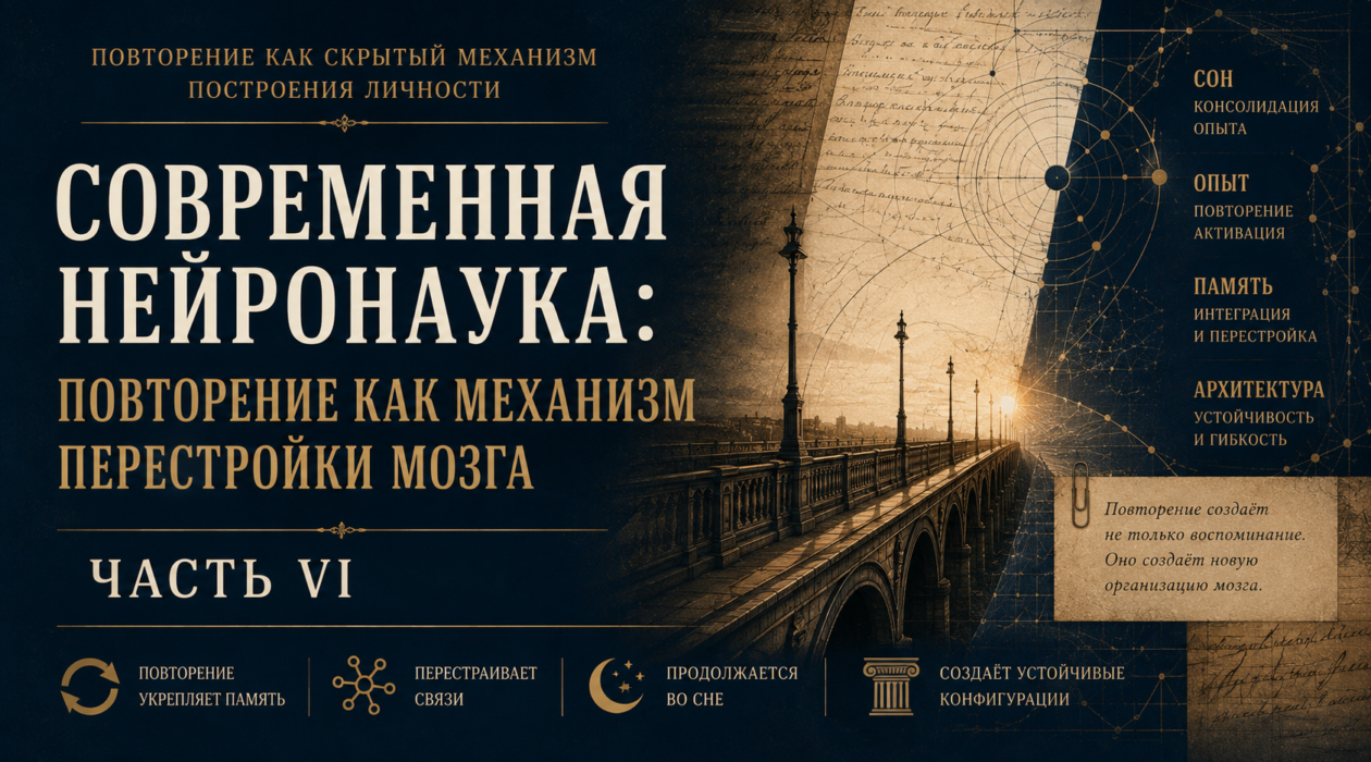 Современная нейронаука: повторение как механизм перестройки мозга. Часть VI