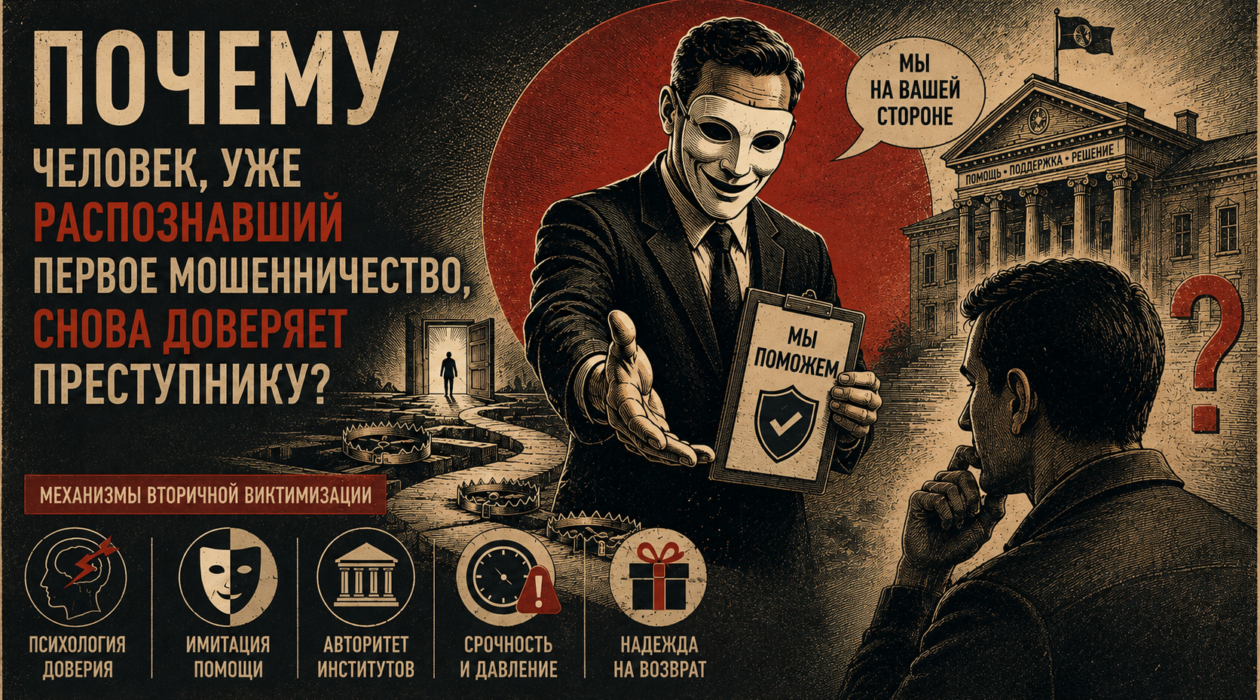 Почему человек, уже распознавший первое мошенничество, снова доверяет преступнику?